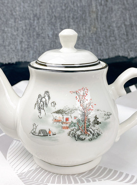 家用陶瓷壶耐高温大小容量过滤陶瓷壶开水凉水壶单壶防爆茶水壶