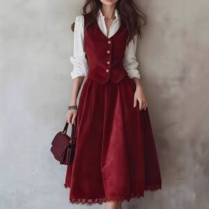 Women's New Arrival Dress/vest Setable, Casual and Versatile