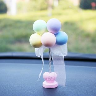 饰气气球创意车载红汽车可爱摆件 告白用品漂亮车内球网男女摆件装
