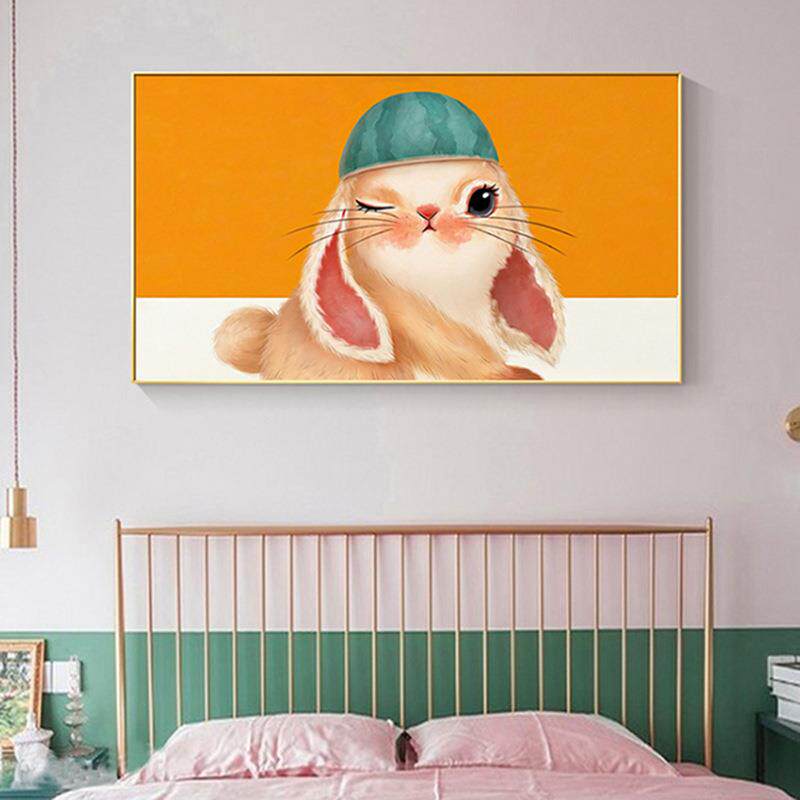 客厅装饰画小清新少女风挂画儿童房卧室床头壁画公主风女孩萌宠