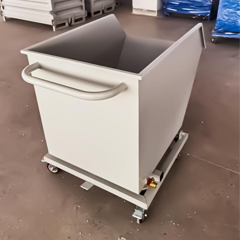 双久-txc 车间废料箱金属周转箱切屑液过滤翻转式集屑铁屑车 定制