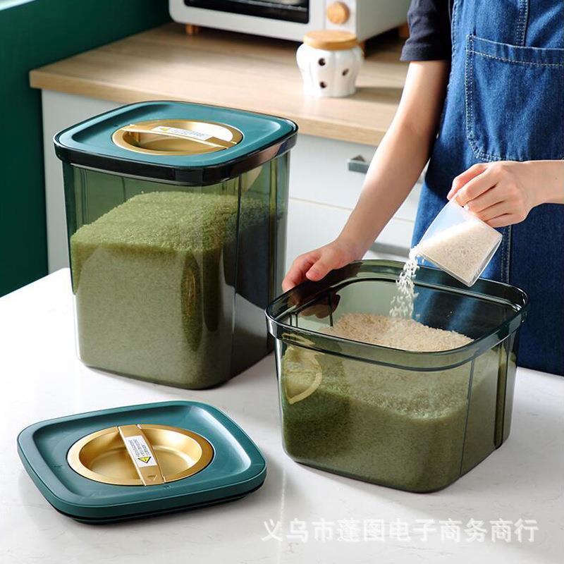米面箱家用旋转开合装米桶防虫防潮密封储米盒大号20斤存面存米缸