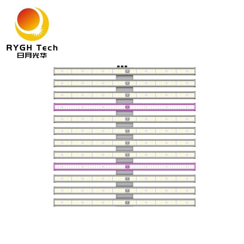 两路调光4*4八爪鱼生长灯1060W植物灯全光谱红蓝白光IR红外UV紫光