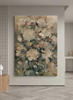 意式级感植物花卉客厅装饰画复古法式餐厅壁画入户玄关过道挂画