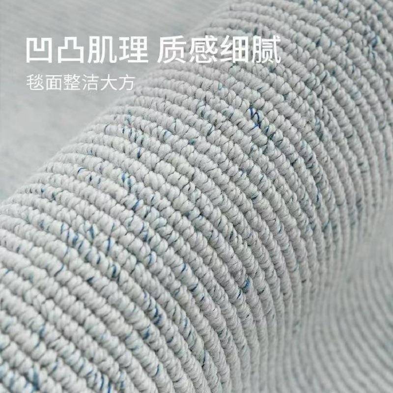 2025款新西兰羊毛蓝色地毯客厅法式轻奢极简风高级素色沙发茶几毯