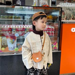 韩国小狐狸棕熊儿童包包女可爱斜挎包时尚百搭男童迷你小包零钱包