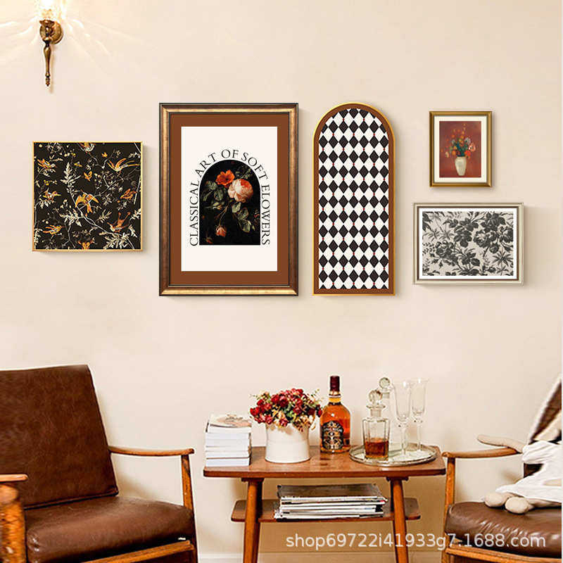 法式装饰画客厅轻奢挂画小众人物墙饰现代背景墙壁画复古墙画美式,家居饰品,现代装饰画,淘宝优惠券,粉丝福利购,淘宝优惠卷