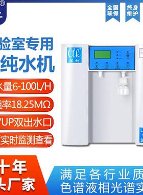 实验室超纯水机18.25兆欧小型6L-100L/H食品水质化工检测用