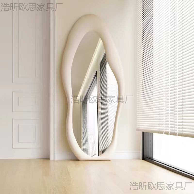 全身镜异形穿ins风女生家用贴墙镜子网红款试衣镜轻奢卧室落地镜,住宅家具,穿衣镜,淘宝优惠券,粉丝福利购,淘宝优惠卷
