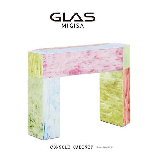 GLAS MIGISA意式极简入户玻璃玄关柜置物柜孟菲斯风格客厅装饰柜