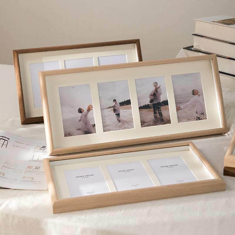 Simple picture frame table plus four combination photo frame图片
