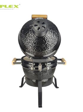户外BBQ1陶瓷B烧烤炉携式便QNO木炭烧寸烤炉露营桌面烧烤炉焖熏BQ