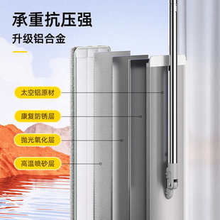 家杰优品免手洗拖把平板一拖净大号拖布干湿两用拖地墩布铝合金板