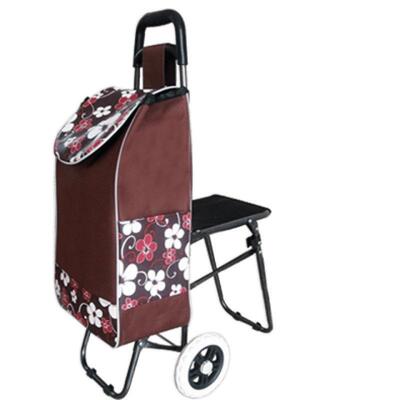 便折叠老年人超购物车带椅三轮买OeB02iGN车带凳爬菜市楼拉杆携行