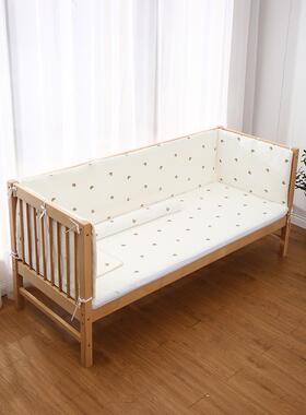 BBWf撞t集瑞实木挡工厂定制婴儿床床软包防儿童拼接床围布a类