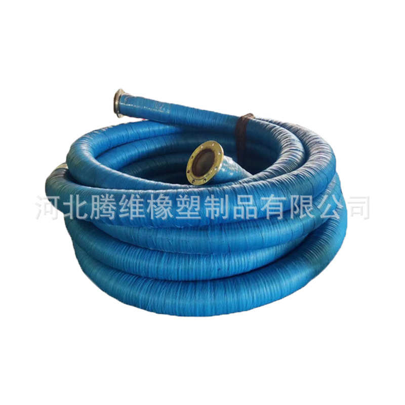 大口胶管 吸排水管 大口排钢丝厂家吸径缠绕径胶管法兰 橡胶管