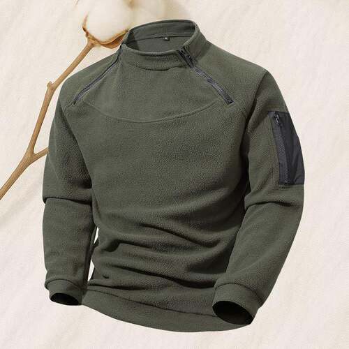 T 31126 Men's Stand Collar Fleece Jacket 户外运动卫衣