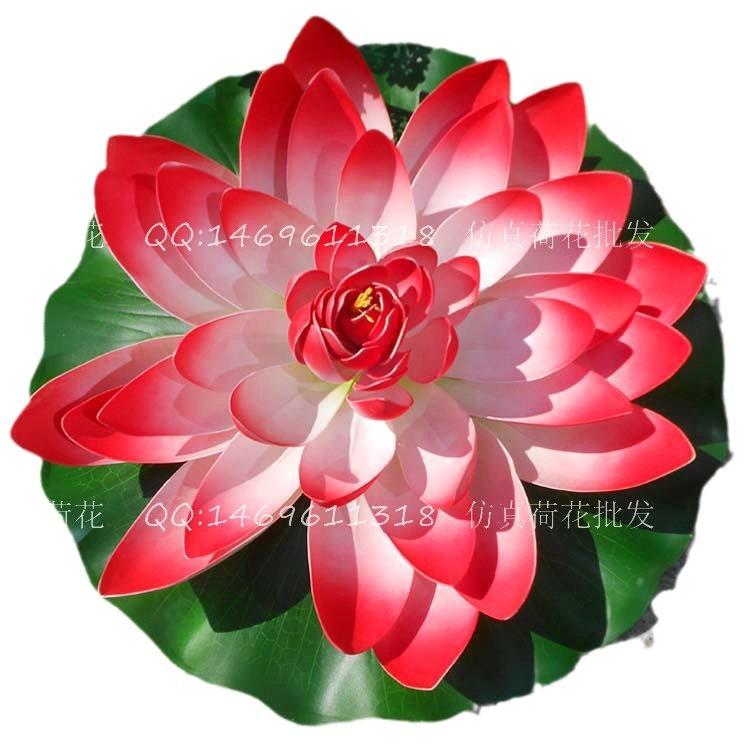仿真60cm大荷花黄色睡莲植物花卉人造花手工花艺客厅装饰舞台道具