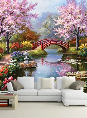 卧室自粘装饰画油画墙贴电视背景墙墙纸壁画贴画床头风景画纸贴纸