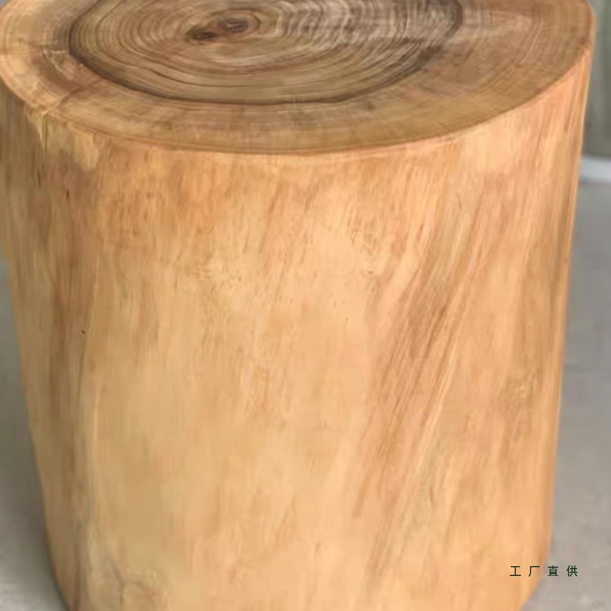 原木木墩香樟木墩树桩茶凳木桩坐凳子花架根雕几实树木大底座F98H