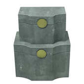 新中式 饰品批发 样板房收纳盒衣帽间首饰盒摆件中国风皮革盒子软装