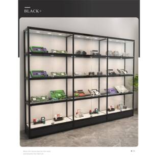 展示柜带锁玻璃门礼品样板展示架电脑配件电子产品展示柜陈列架