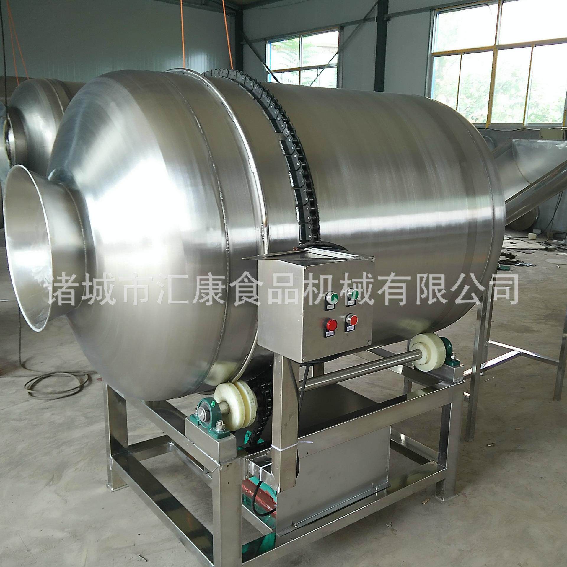 双开口自动肉条辣条拌料机 304不锈钢滚筒混合料调拌设备