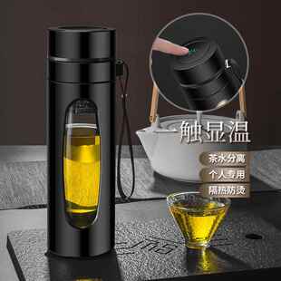 玻璃杯茶耐水分离摔泡茶杯男士防热双SHBL-013层杯子容量个人专用