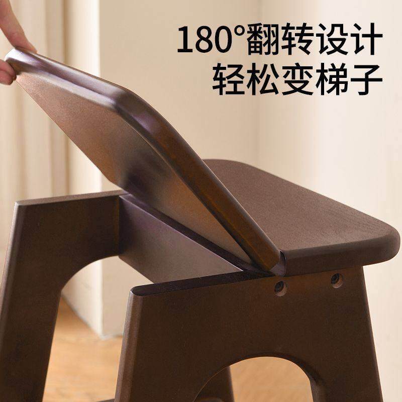 梯子家用梯凳两用实木折叠梯人字梯加厚吧台凳登高楼梯三步小梯子
