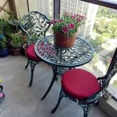 阳台小桌椅组合户外庭院休闲 铸铝桌椅 茶桌椅三件套露台花园欧式