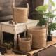 woven grass flowerpot seaweed basket Nordic storage giant