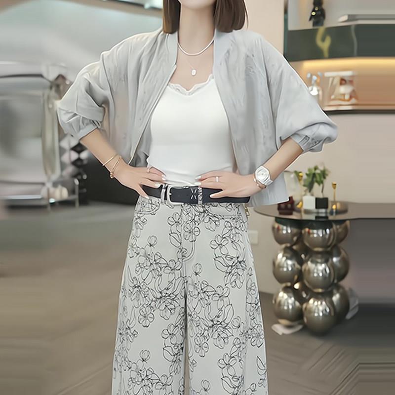 极速新中式国风提花刺绣棒球服外套女春季新款高级感薄款开衫短款