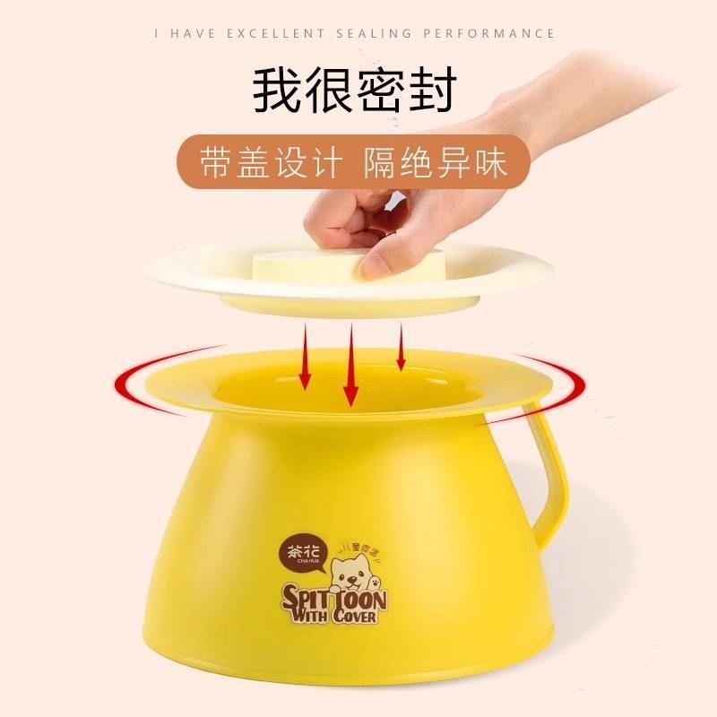 卧床老人吐痰神器塑料痰盂家用卧室带盖老年人痰罐洗漱呕吐盆图片