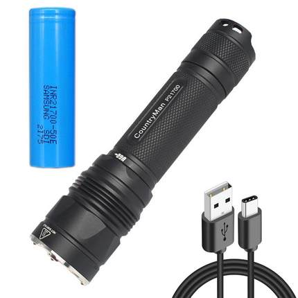 高档农夫p2100手电筒强光usb充用电户亮外家防水远射超便携sst/sf
