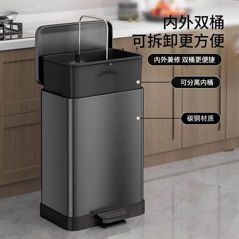 优勤厨垃圾桶家用带盖RIR房大号大容量专所脚用卫生间客厅厕踩脚