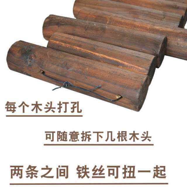 户外防腐木栅栏木桩插地菜园栅栏花园篱笆围栏整圆实木碳化护栏