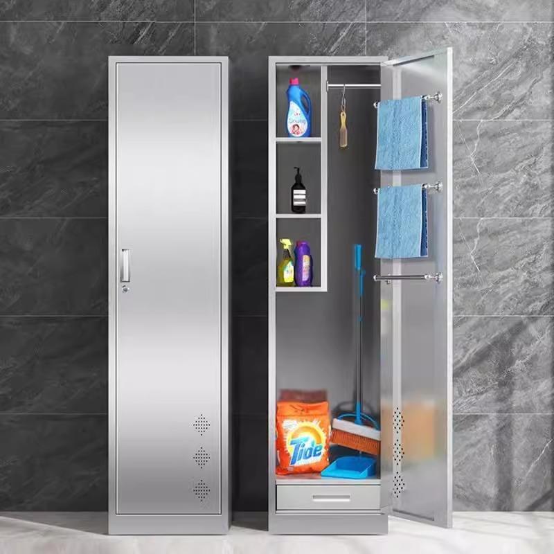 不锈钢清洁NSR具柜工保洁用柜阳台柜收纳柜扫把拖把工清洁具柜家