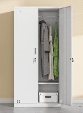 加厚办公二门铁皮更衣双门储物柜带锁工厂员工宿舍浴室二门换衣柜