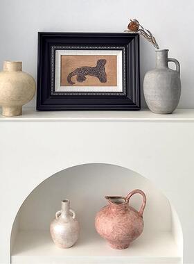 态生活诧寂风斑驳陶瓷花瓶玄关客厅桌面覆古高级感装饰品插花摆件