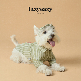 Lazyeazy宠物狗狗衣服冰淇淋刺绣衬衫春夏薄款猫咪中小型犬衬衣