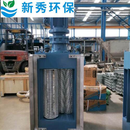 双鼓渠道式粉碎型格栅机PS旋转破碎机格栅机