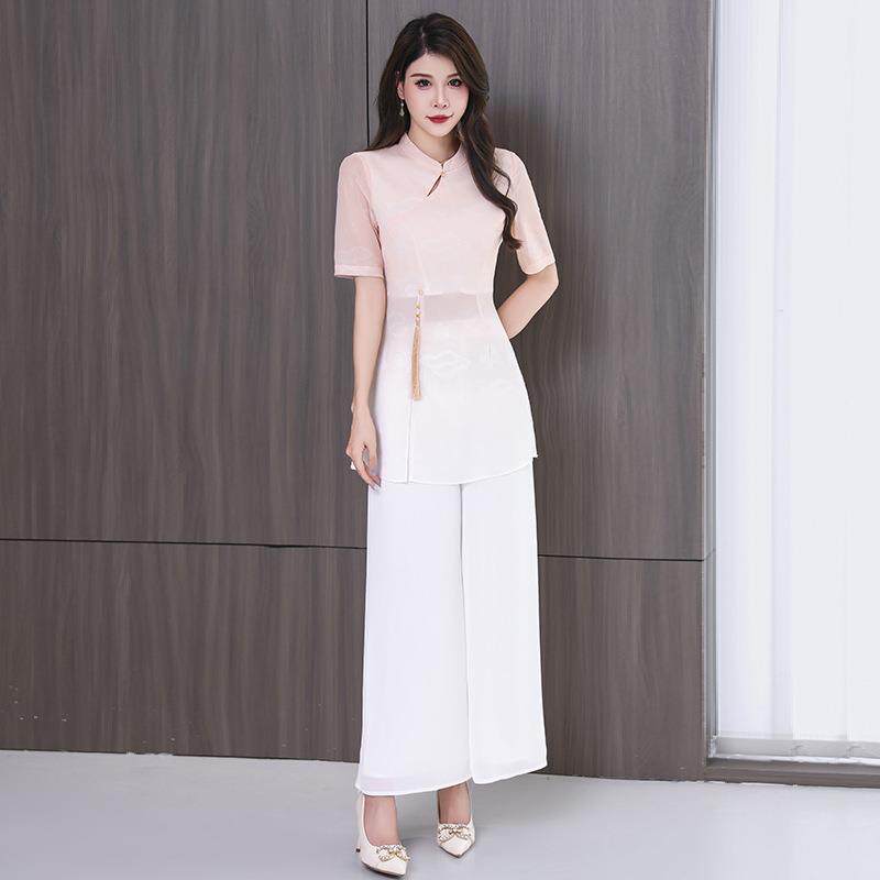 2024夏季新款美容师采耳师制服养生会所技师工作服套装女足疗工衣