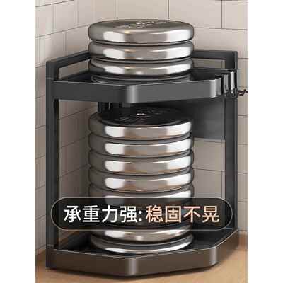 佳手转厨房置物架台面角品多功帮能三NDE角调料架子墙角调味罐收