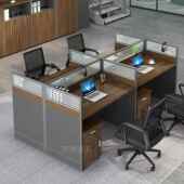 现代办公屏风组合转角员工位隔断两人位职员办公桌卡位H602