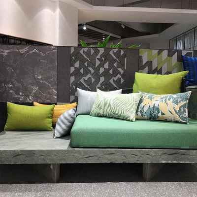 户外防水防晒腰枕露台庭院靠枕沙发藤椅吊篮抱枕靠垫长方形