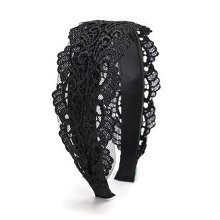 韩式 宽边花朵遮白发神器妈妈老太太蕾丝发带压发卡发夹头箍发箍