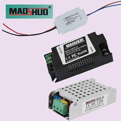 maoshuo低压灯带开 关电源220V转12V24V安定器恒压LED灯驱动变压