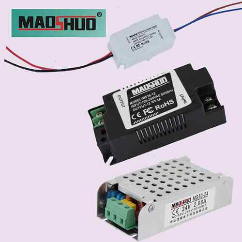 maoshuo低压灯带开 关电源220V转12V24V安定器恒压LED灯驱动变压