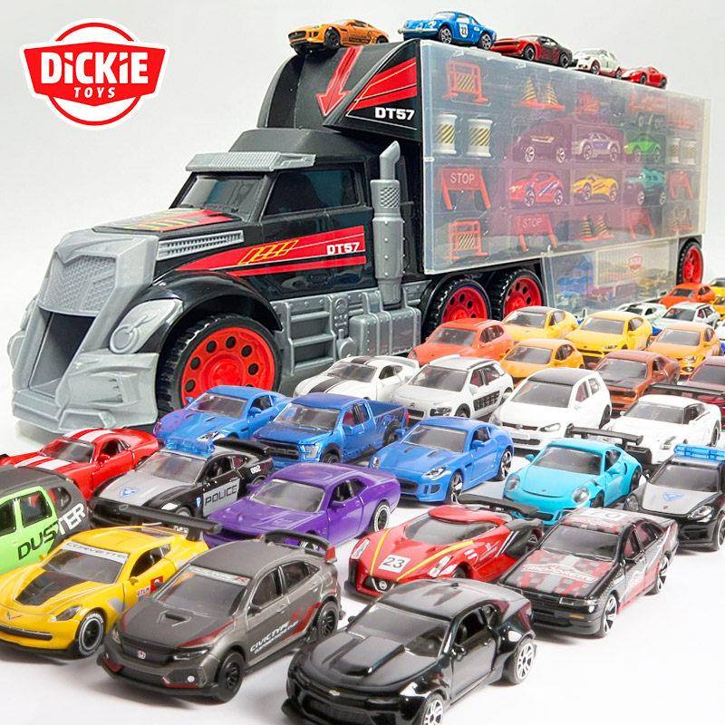 DICKIETOYS合金货柜车大号货车卡车儿童汽车收纳玩具车生日礼物男