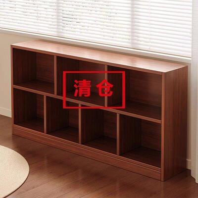 卧室家用床边桌柜一体置物架落地网红床头格子柜靠墙矮柜简易书架